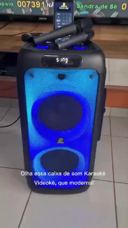 Karaokê Vdksound 7000 Videokê + Alto-falante 30 Mil Canções