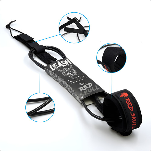 Leash Redskull Strep 1.8m 6mm Tornozelo Surf