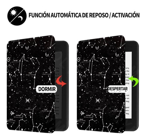 / Case Capa Kindle Basico Alça Couro Noite Estrelada J9g29r