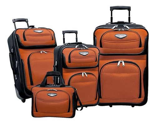 Travelers Choice Amsterdam 4-piece Rolling Luggage And Tote.