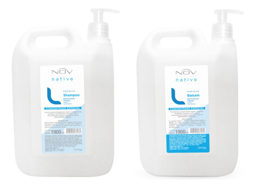 Kit Nov Shampoo Y Acondicionador Aceite De Lino X 1900ml 