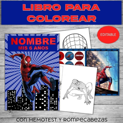  Imprimible Spiderman Colorear Editable Hombre Araña