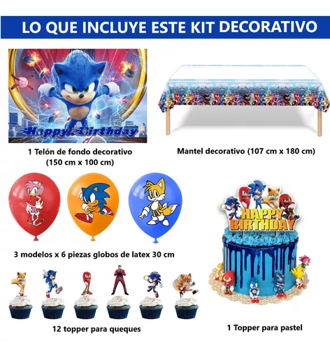 Toppe Decorativo para Cumpleaños Sonic – Tu Fiesta a un Click