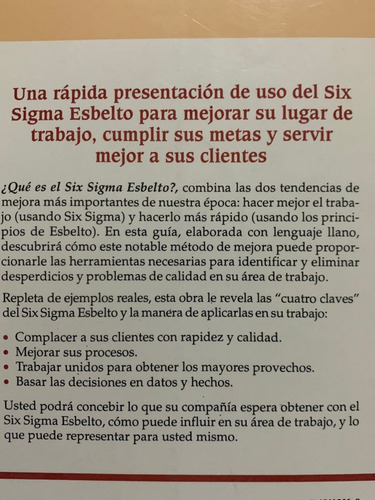 ¿qué Es El Six Sigma Esbelto? - Mike George (Usado)