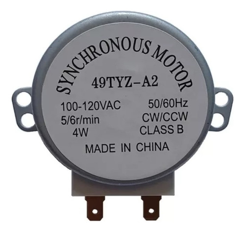 10pcs Motor Microondas 4w 5/6 Rpm 110/120v Eixo Metálico Cor Cinza