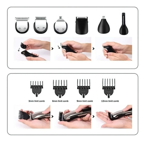 Imagen 4 de 8 de Cortadora De Barba + Nariz Westinghouse Recargable Usb
