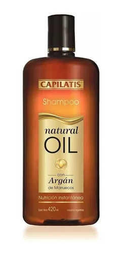 Shampoo Natural Oil Con Aceite De Argán Capilatis X 420ml