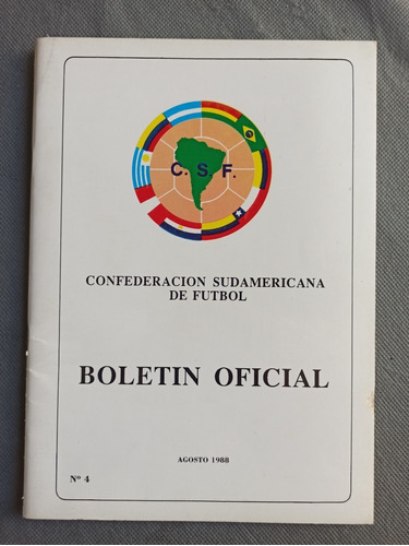 Revista Boletin Conmebol Nº 4 Confederación Sud Futbol 1988