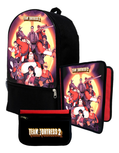 Mochila+ Funda Carpeta+ Cartu De Team Fortress 2 #549