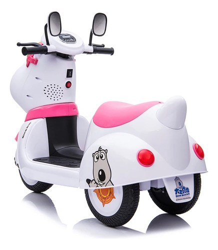 Motocicleta Eléctrica Edext 12v Para Niños 2-7 Años Color Rosa