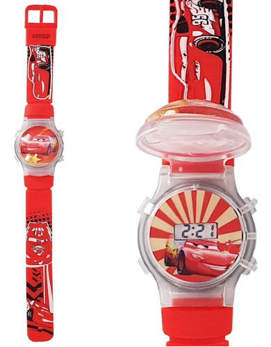 Reloj Niños Digital Luces Tapa Infantil Rayo Macqueen 3d