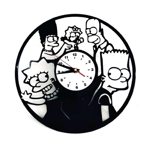 Reloj En Disco De Vinilo The Simpson 