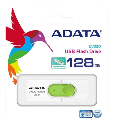 Memoria Usb 3.1 Adata Uv320 128gb Blanco/verde