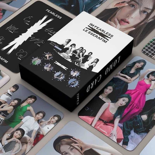 55 Photocards Le Sserafin - Fearless Lomo Cards