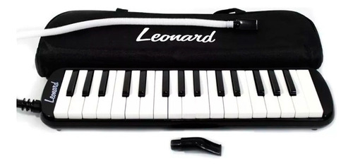 Flauta Melodica Piano 32 Notas Leonard Funda Color Negro