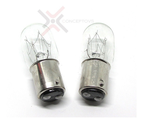 2 Focos Para Maquina De Coser 120v 15w Ba15d - Envio Gratis