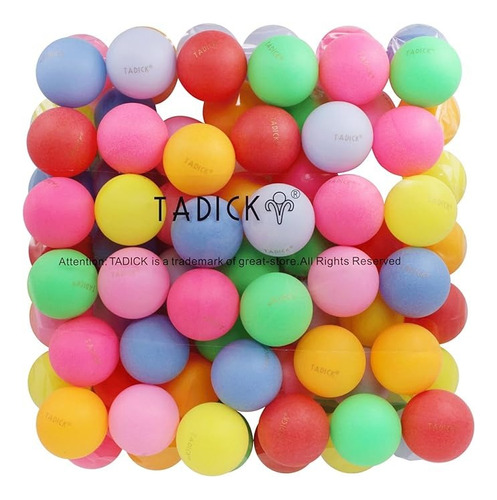 Paquete De 50 Pelotas De Ping Pong Varios Colores Lavables 