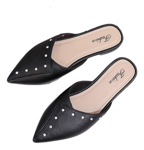 Zapatos Mules Flats Para Dama De Moda Casual