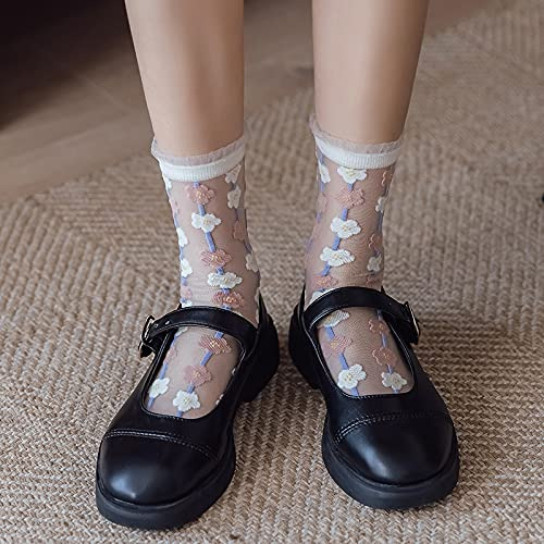 Calcetines Transparentes Para Mujer, Calcetines De Verano