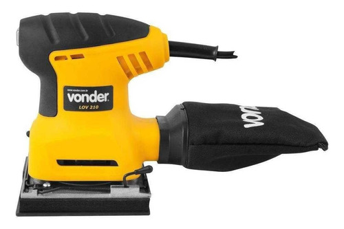 Imagem 2 de 3 de Lixadeira orbital Vonder LOV 210 amarela e preta 50Hz/60Hz 210W 127V