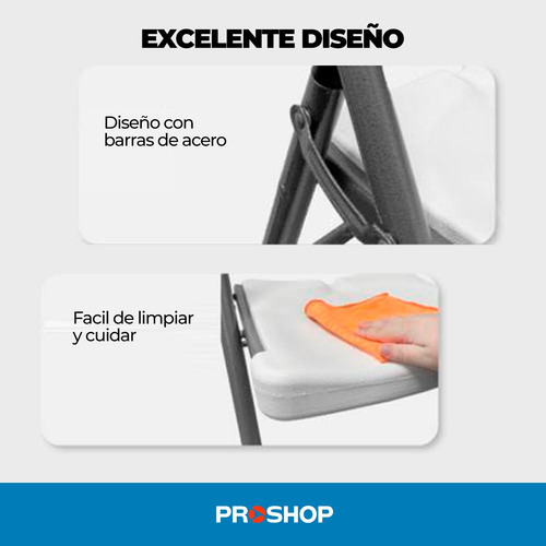 Set X6 Silla Plegable Reforzada Comedor Caterin Hogar Evento