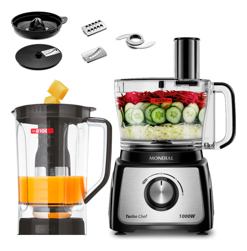 Multiprocessador Turbo Chef 7 em 1 Mondial 1000W MPN-01-BE