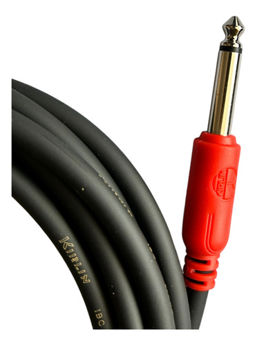 Cable Instrumento Plug 6,3 Mono A 6,3 Mono 3m Negro C Rojo