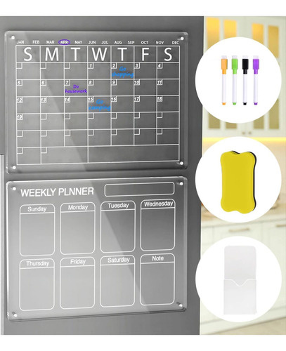 Pizarra Acrilica Magnética Planificador De Actividades 