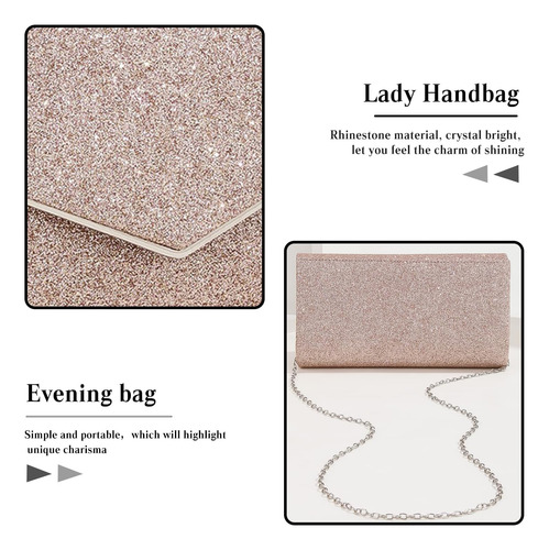 Corios Bolso De Mano Para Mujer Bolso De Noche Con Lentejuel