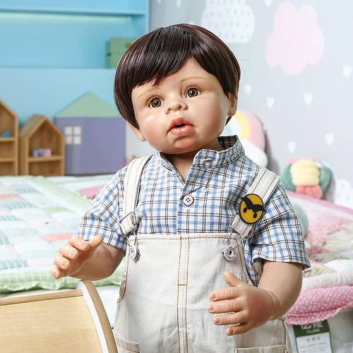 Boneca Infantil De 70 Cm Com Design Artístico Realista, Bone