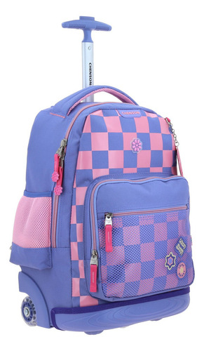 Mochila Grande De Ruedas Con Luz Led Happy Girl Chester