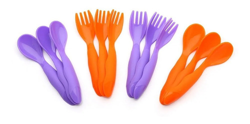 Imagen 2 de 3 de Set De 6 Pares De Cubiertos Cucharas Y Tenedores Para Bebes