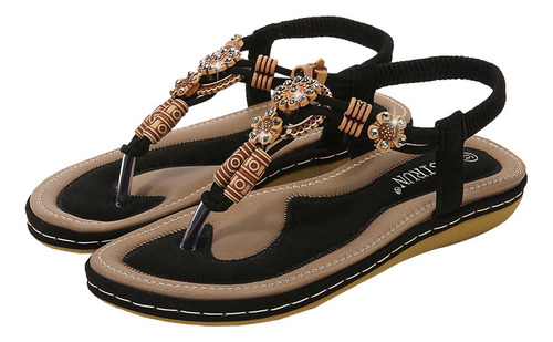 Sandalias Bohemias Con Cuentas Casuales De Gran Tamaño Para