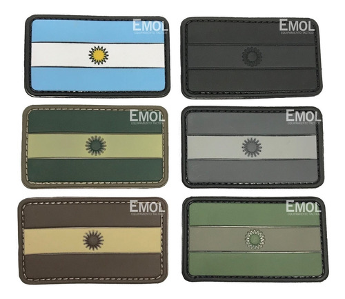 Imagen 3 de 5 de Parche Bandera Argentina Pvc Alta Calidad Emol Equipamiento