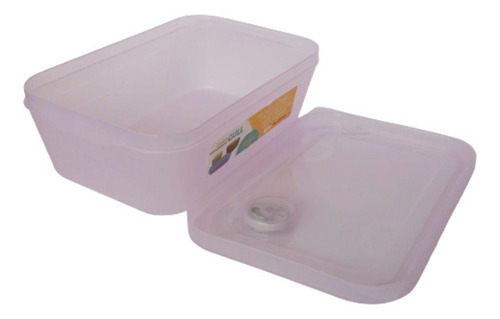 Kit 06 Pote Plastico Gull Válvula Translucido 1000ml Rosa
