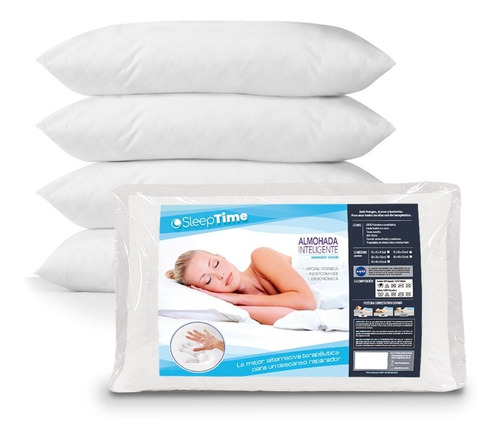 5 Almohadas Inteligentes Sleeptime 70x40 Con Funda - Cuotas