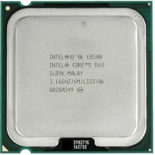 Imagem 1 de 2 de Processador Core 2 Duo E8500 3.16ghz 6mb 1333mhz 775+ Pasta.