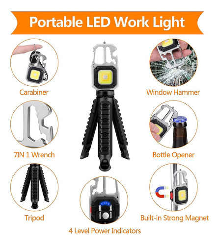 Linterna Led Llavero Multiherramientas Iluminacion Y Tripie