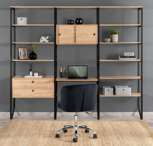 Modulo Burdeos Cajones 80 Cm Color Avellana