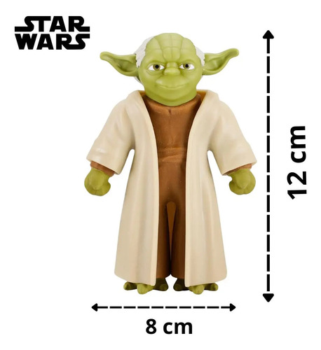 Boneco Elástico Mestre Yoda Saga Star Wars Original - Sunny