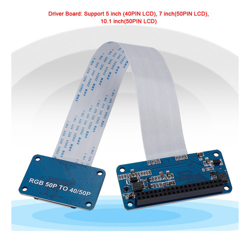 Placa Adaptadora Para Raspberry Pi Rgb Lcd Driver Kit D Driv