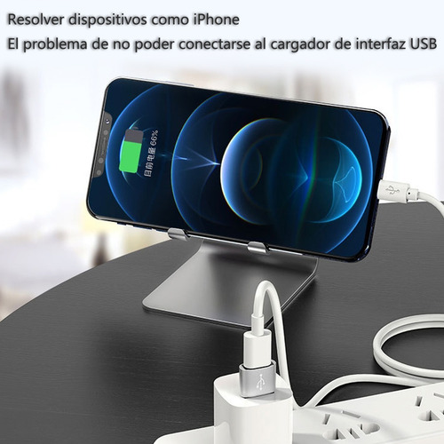 Imagen 6 de 7 de Adaptador Usb C Hembra Macho Para Cable iPhone