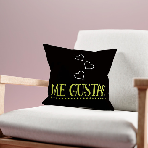 Cojin De Regalo Sorprendeme - Colección Pride Me Gustas Negro Liso