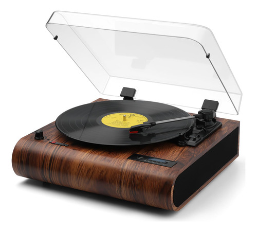 Reproductor De Vinilo Bluetooth, Tocadiscos De 3 Velocidades