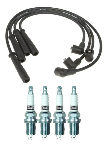 Kit Cables Ferrazzi Y Bujías Fiat Palio Duna 1.4  Spi 97-00