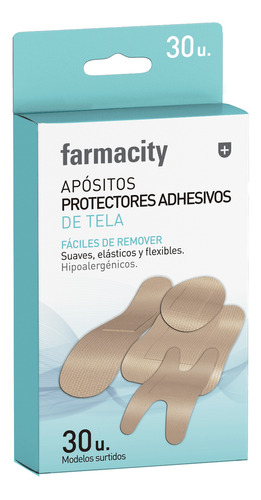 Apósitos Protectores Adhesivos Farmacity De Tela X 30 Un