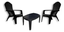 Comprar Combo 2 Sillones Miami Negro Mascardi Plastico 1 Mesa Ratona