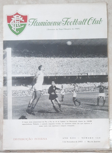 Revista Fluminense Fc Boletim De Informações N° 160 Set 1953