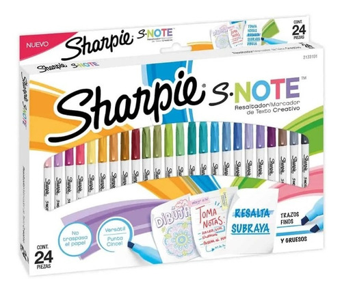 Marcador Sharpie S.note 24 Colores