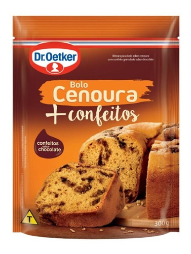 Mistura Para Bolo Sabor Cenoura + Confeitos Dr.oetker 300g